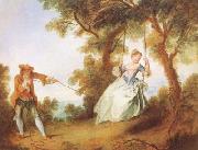 Nicolas Lancret The Swing (mk08) oil painting reproduction